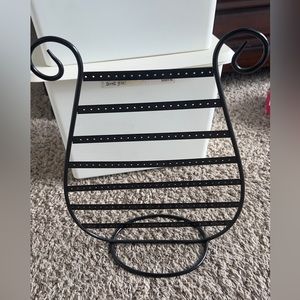 Black earring organizer, holder